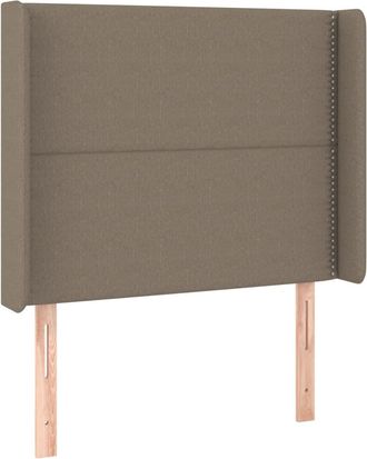 vidaXL Testiera Ad Orecchio Tortora 93x16x118/128 Cm In Tessuto - Vidaxl