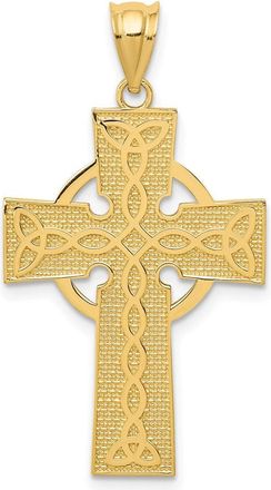 Diamond2Deal 14k Yellow Gold Celtic Cross Pendant