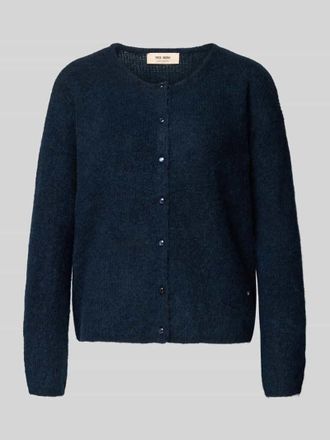 Mos Mosh Strickjacke mit Rundhalsausschnitt Modell Almine in Marine, Gr&ouml;&szlig;e XL