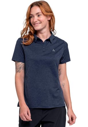 Sch&ouml;ffel Poloshirt SCH&Ouml;FFEL CIRC Polo Shirt Tauron L, Damen, Gr. 36, blau (navy blazer), Obermaterial: 100% Polyester, normal, Shirts Poloshirt, sportlicher St