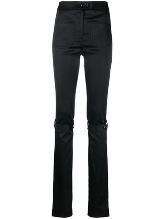 Courrèges Pantaloni in raso - Nero