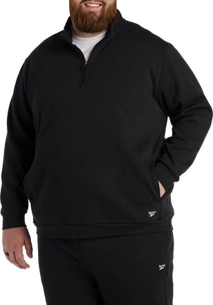 Reebok Big & Tall 1/4-Zip Pullover in Black at Nordstrom, Size 2X Big
