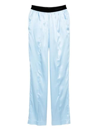 Tom Ford Pantaloni in raso - Blu