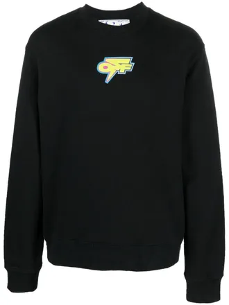 Off-white Arrows-print cotton sweatshirt - men - Cotton - M - Black