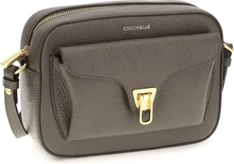 Coccinelle Womens Beat Soft Shoulder Bag Fango Calf Leather Bos Taurus