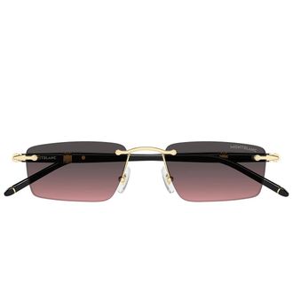 Montblanc Sunglasses Mb0484 S 003 Gold Black/Grey Purple Men