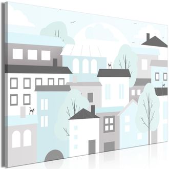 OEM Dipinto - Citt&agrave; Colorata (1 Parte) Ampio