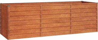 vidaXL Arriate Oxidado De Acero Corten 240x80x77 Cm Vidaxl