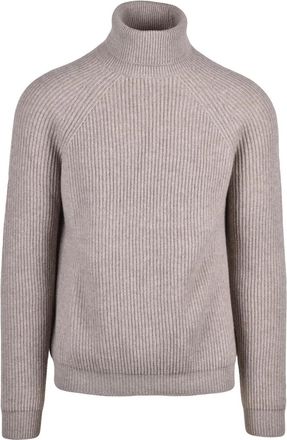 Alpha Studio High Neck Sweater In Fine Wool And Cashmere Blend
