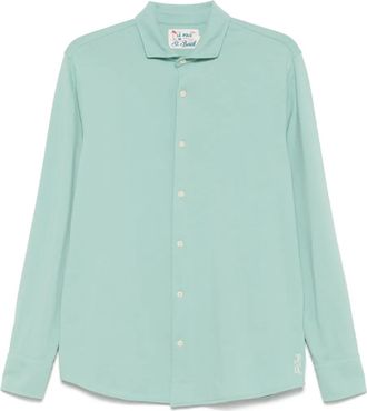 MC2 Saint Barth Camicia in cotone elasticizzato - Verde