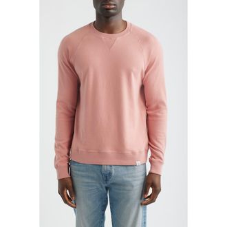 Merz b. Schwanen Retro Fleece Lightweight Sweatshirt in Rosewood at Nordstrom, Size Xx-Large