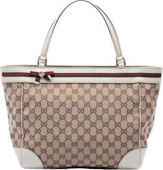 Gucci Pre-owned Mayfair Tote Bag - Dames - Vintage Shopper - Beige - ONE Size - Leer - Vintage