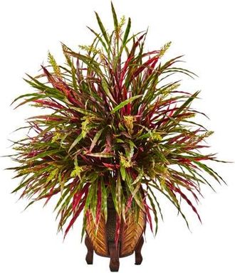 Nearly Natural Autumn Grass Arrangement in Red/green at Nordstrom