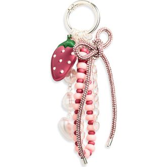 Chelsea28 Strawberry Bag Charm in Pink Multi- Silver at Nordstrom