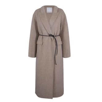 One & Other Jassen, Dames, Beige, S, Wol, Enola Wollen Jas