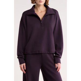 Zella Whisper Knit Half Zip Sweatshirt in Purple Nebula at Nordstrom Rack, Size X-Large