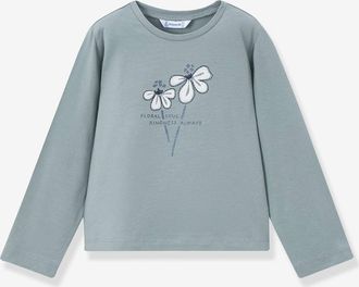 MAYORAL Mädchen Shirt mit gestickter Blume Mayoral salbeigrün