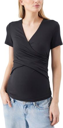 Ripe Luxe Knit Embrace Nursing Tee in Black at Nordstrom, Size X-Large Au