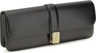 Khaite Womens Blake Clutch Black Calf Leather Bos