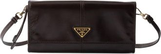 Prada Leren portemonnee - Bruin