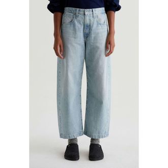 AG - Adriano Goldschmied Hattie High Waist Ankle Wide Barrel Leg Jeans in Sunset Hills at Nordstrom, Size 27