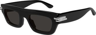 Bottega Veneta Zonnebril Vierkant - unisex - Zonnebrillen - Zwart - 50 MM - Nylon - Accessoires