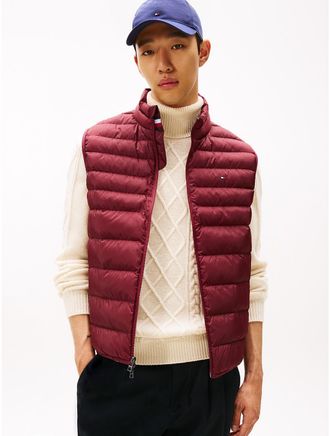 Tommy Hilfiger Mens Lightweight Packable Vest - Red - XS