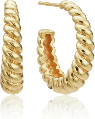 Lily & Roo Gold Large Twisted Rope Hoop Earrings