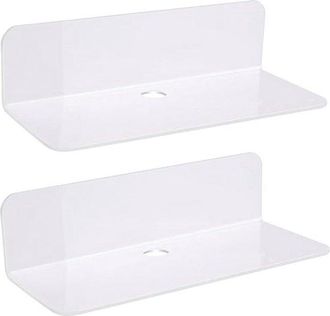 OEM Juego De Dos Estantes De Pared, Crea F&aacute;cilmente Espacio Adicional En La Pared, Estante Peque&ntilde;o De Acr&iacute;lico, Salas De Estar, 22,9 X 9,4 X 6,1 Cm