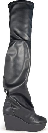 Vic Mati&eacute; L02 Berlin Chelsea Boot - Dames - Over de knie laarzen - Zwart - 36 EU - Leer - Schoenen