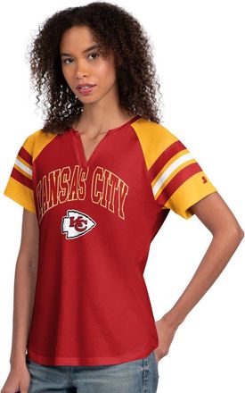 Starter Womens Starter Red Kansas City Chiefs Game On Notch Neck Raglan T-Shirt at Nordstrom, Size Xx-Large