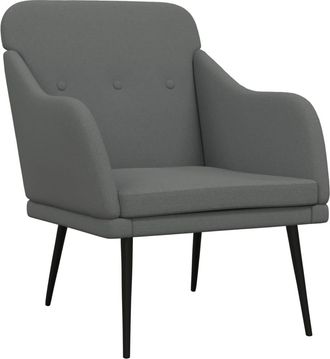 vidaXL Sill&oacute;n De Tela Gris Oscuro 63x76x80 Cm Vidaxl
