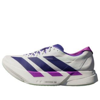 adidas Adizero Adios Pro 4 White Collegiate Purple Lime Burst JR1656
