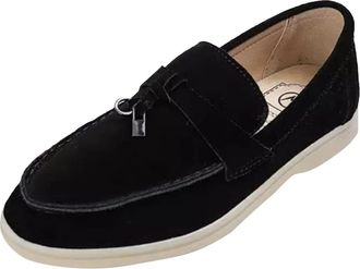 Generic Loafers Shoes for Women Retro Flat Trainer Lightweigh Slip-On Shoes Large Size Casual Shoe Business Casual Loafer Shoe Shopping Work Comfortble Traine