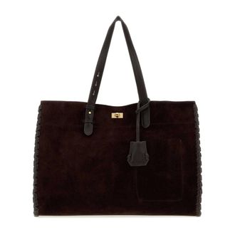 Anya Hindmarch Mortimer Tote - female - Anya Hindmarch - Shopping Bags - Purple - ONE SIZE - Bags