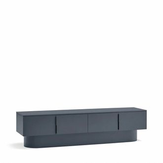 Teulat Mueble de tv 4 puertas gris antracita