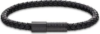 Calvin Klein Mens Modern Braided Bracelet - Black - OS