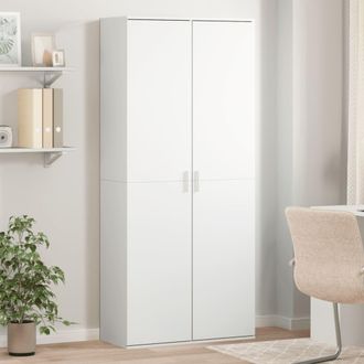 Berkfield Home Highboard White 80x35x180 cm Engineered Wood | Size: 80 x 35 x 180 cm