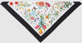 Gucci Printed Silk Headband, Black, Silk