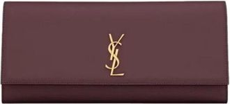 Saint Laurent Kate Baguette - Dames - Schoudertassen - Paars - ONE Size - Katoen - Tassen
