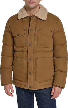 Levi's Quilted Chore Jacket in Brown at Nordstrom, Size Xx-Large