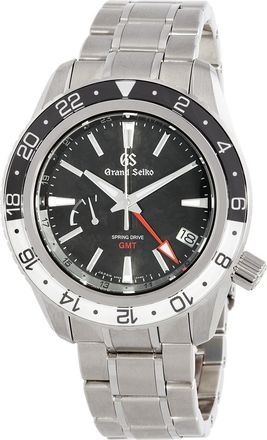 Grand Seiko Pre-owned Grand Seiko Sport GMT Black Dial Mens Watch SBGE277
