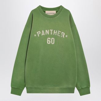 Valentino Crew Neck Sweatshirt Chez Valentino Green
