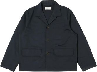 Universal Works Twill Franck Jacket - Heren - Blazers - Blauw - M - Katoen - Jassen