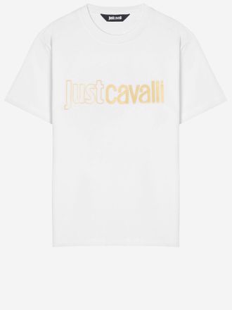 Just Cavalli Camiseta de algod&oacute;n con logo de Just Cavalli