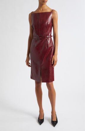 Toccin Zivana Bateau Faux Leather Dress in Oxblood at Nordstrom, Size 00