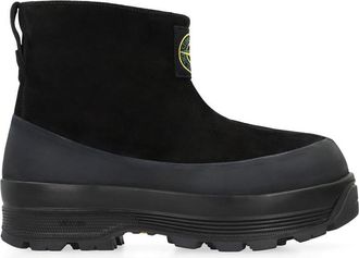 Stone Island Black Solid Slip On Boots