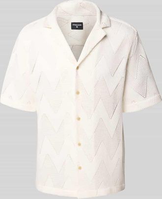 Strellson Regular Fit Freizeithemd mit Lochstrickmuster Modell CLIRO2 in Offwhite, Größe XXL