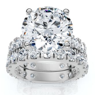 Pompeii3 84Ct Womens Diamond 3/4 Eternity Wedding Ring 14k Gold Lab Grown