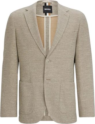HUGO BOSS Sofistische Americana Blazer - Heren - Blazers - Beige - 3XL - Wol - Jassen